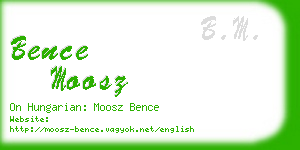 bence moosz business card